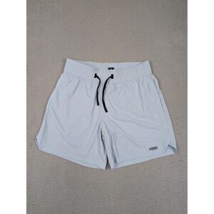 Honu Athletic Shorts Mens Medium Light Blue Stretch Zip Pocket Drawstring Active
